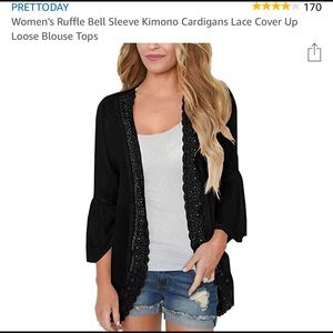 Lace Sleeve Kimono Cardigan